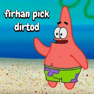 😀 Patrick Star firhan pick dirtod Cartoon, Patrick, Spongebob, Zeester whatsapp sticker