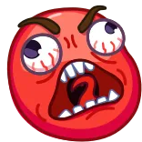 🤬 rage, colère, rouge, visage, dessin animé whatsapp sticker