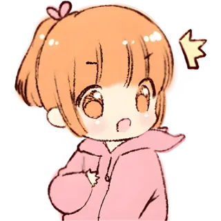 😳 Anime, Chibi, Dễ thương, Hoạt hình, Cô gái, Hình dán whatsapp sticker
