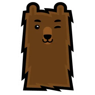 😉 ours, animal, dessin animé, mignon, clin d'oeil whatsapp sticker