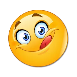😋 Emoji, Smiley, Cara, Lengua, Tonto, Dibujo animado whatsapp sticker