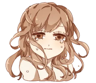 👩 anime, weinen, traurig, mädchen, träne, sticker, melancholie telegram sticker
