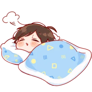💞 somnoliento, durmiendo, cansado, cama, lindo, anime whatsapp sticker