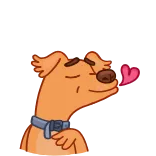 😘 cane, cartone animato, animale, animale domestico whatsapp sticker