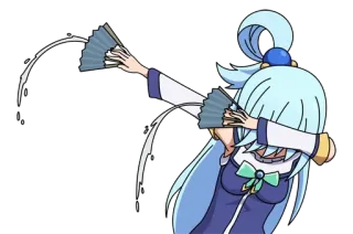 😎 Aqua Konosuba Anime, Konosuba, Aqua, Dab, Penggemar telegram sticker