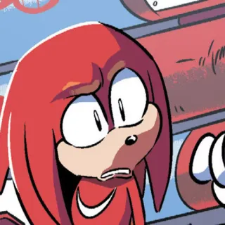 😕 Knuckles knuckles the echidna, sonic, cartoon character telegram sticker