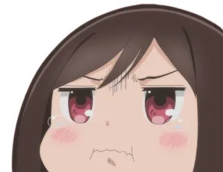 😠 Anime, Ragazza, Piangere, Lacrime, Triste, Arrabbiata telegram sticker