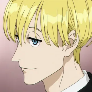 🥂 anime, tóc vàng, nhân vật, manga, đẹp trai, chân dung telegram sticker