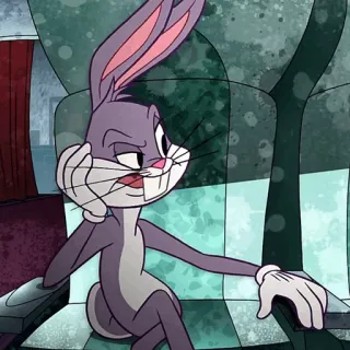 🥕 Bugs Bunny Looney Tunes dibujos animados, conejo, gracioso, personaje, Looney Tunes, Bugs Bunny telegram sticker