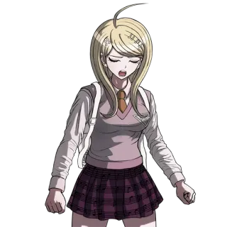 ☹ Kaede Akamatsu Danganronpa V3: Killing Harmony Аниме, Видеоигра, Danganronpa, Каэдэ Акамацу telegram sticker