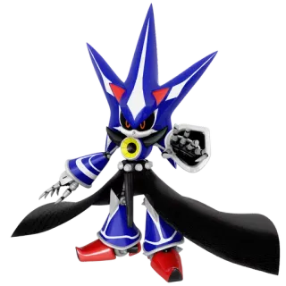 🔋 Metal Sonic ロボット, ソニック, メタル, 悪役, 青, ゲームキャラクター telegram sticker
