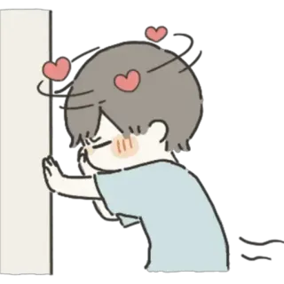 🥰 любовь, сердечки, аниме, мультфильм, милый, наклейки, эмоция, грустный telegram sticker