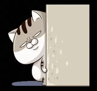 😑 mèo, nhãn dán, dễ thương, hoạt hình, động vật, hình minh họa whatsapp sticker
