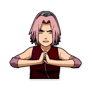 😤 Sakura Haruno Naruto アニメ, ナルト, サクラ, 春野, 春野サクラ telegram sticker
