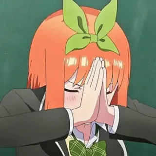 🧩 animé, fille, nœud, mignon telegram sticker