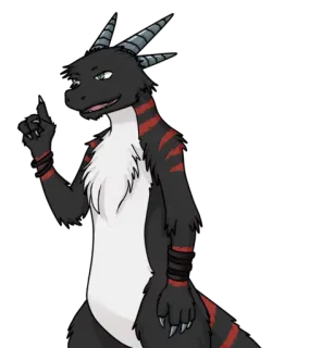 🤔 Anthro, Furry, Dragón, Antropomorfo, Lagarto whatsapp sticker
