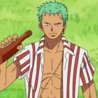 😶 Zoro One Piece 애니메이션, 원피스, 조로, 캐릭터, 만화 telegram sticker