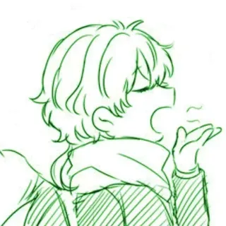 🌟 anime, hôn gió, dễ thương, phác thảo, hoạt hình whatsapp sticker