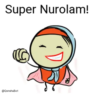 😎 Super Nurolam! Desenho animado, Super-herói, Engraçado, Personagem, Menina whatsapp sticker
