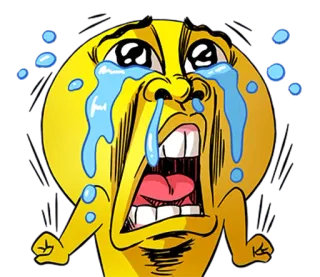 😭 khóc, nước mắt, emoji, buồn, cảm xúc, tức giận, mặt telegram sticker