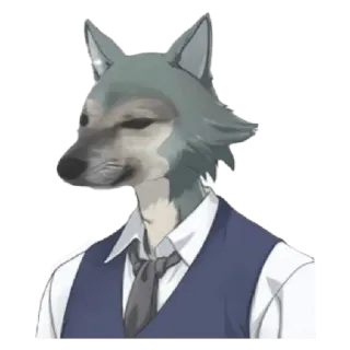 😫 Legoshi Beastars animal, lobo, anime, furry, perro whatsapp sticker