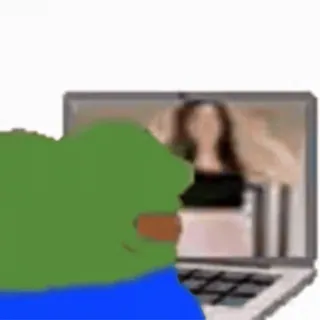 💻 Pepe the Frog Pepe the Frog, meme, internet culture, laptop telegram sticker