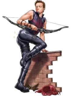 😁 Hawkeye superhero, archer, comic book, marvel, avengers telegram sticker