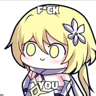 😠 F*CK YOU profanity, anime, offensive, sticker telegram sticker