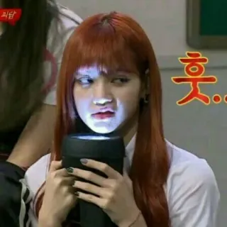 🌼 Lisa 후... kpop, meme, lisa, grappig, meisje, persoon whatsapp sticker