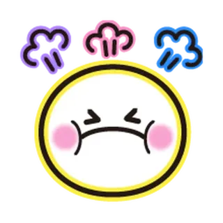 ❤️ emoji, angry, upset, cartoon, face, character, sticker whatsapp sticker