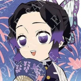 🌟 Shinobu Kocho Demon Slayer SAMPLE 动漫, 漫画, 蝴蝶忍, 鬼灭之刃, 蝴蝶, Q版 telegram sticker