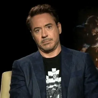 😐 Robert Downey Jr. Robert Downey Jr., actor, portrait, celebrity telegram sticker
