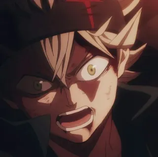 😤 Asta Black Clover Anime, Personagem, Asta, Black Clover, Mangá, Shonen telegram sticker