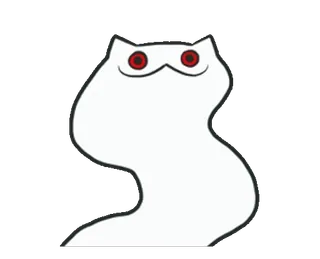 🌊 gato, fantasma, criatura, dibujo animado, animal, lindo telegram sticker