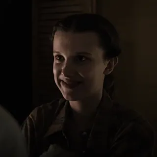 🧸 Eleven Stranger Things Stranger Things, Eleven, Millie Bobby Brown, Anos 80, Ficção científica, Netflix telegram sticker
