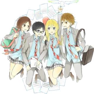 Your Lie in April @animestickerchannel telegram stickers
