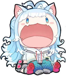 😜 Kobo Kanaeru Аниме, VTuber, Кавай, Чиби whatsapp sticker