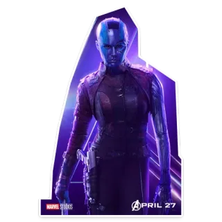 😒 Nebula Avengers APRIL 27 Nebula, Marvel, Vingadores, Super-herói, Filme, 27 de abril, Karen Gillan, Guardiões da Galáxia telegram sticker