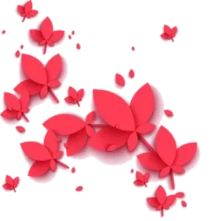 🌳 잎, 빨간색, 종이, 가을, 가을, 자연 telegram sticker