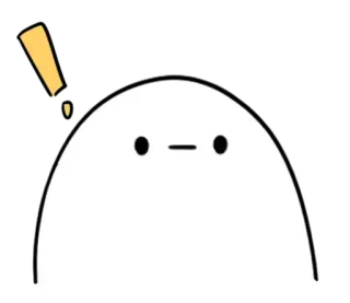 🥚 mancha branca, fofo, alarme, exclamação, alerta telegram sticker