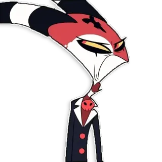 😑 Stolas Helluva Boss 악마, 새, 헬루바 보스, 만화, 화난 telegram sticker