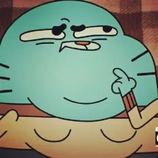🖤 Gumball Watterson The Amazing World of Gumball Cartone animato, Divertente, Dito medio, Offensivo, Gumball, Lo straordinario mondo di Gumball telegram sticker