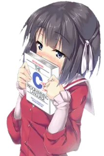 🙈 THE C PROGRAMMING LANGUAGE Anime, Programmazione, Informatica, Libro, Ragazza, Programmazione C whatsapp sticker