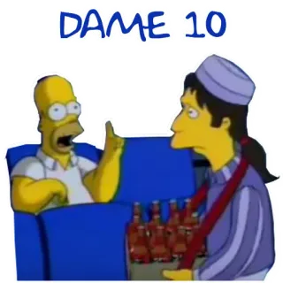🍺 Homer Simpson The Simpsons DAME 10 Dibujos animados, Humor, Animado, Comedia, Bebiendo telegram sticker