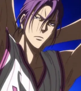 💜 Murasakibara Atsushi Kuroko's Basketball Anime, Pallacanestro, Capelli viola, Manga, Sport telegram sticker