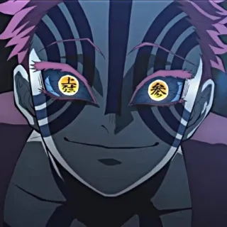✊ Akaza Demon Slayer อนิเมะ, ปีศาจ, ดาบพิฆาตอสูร, อาคาซะ telegram sticker