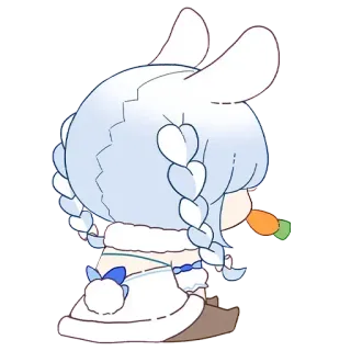 💗 anime, rabbit, cartoon, illustration, cute telegram sticker