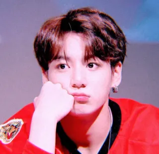 😕 Jungkook kpop, singer, idol, korean, music, celebrity whatsapp sticker
