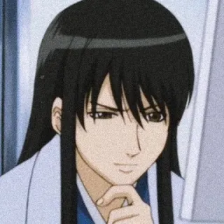 🔷 Hijikata Toushirou Gintama anime, gintama, hijikata toushirou, character, serious, thinking telegram sticker
