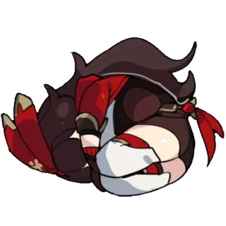🪔 Amber Genshin Impact Bernstein, Genshin Impact, Anime, Spiel, verschlafen, Chibi telegram sticker